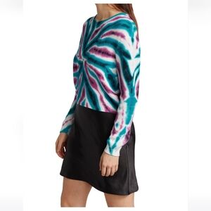 NWT DH New York Women's Tie Dye Teal Pink Mix Print Combo Slip Dress Sz Snall